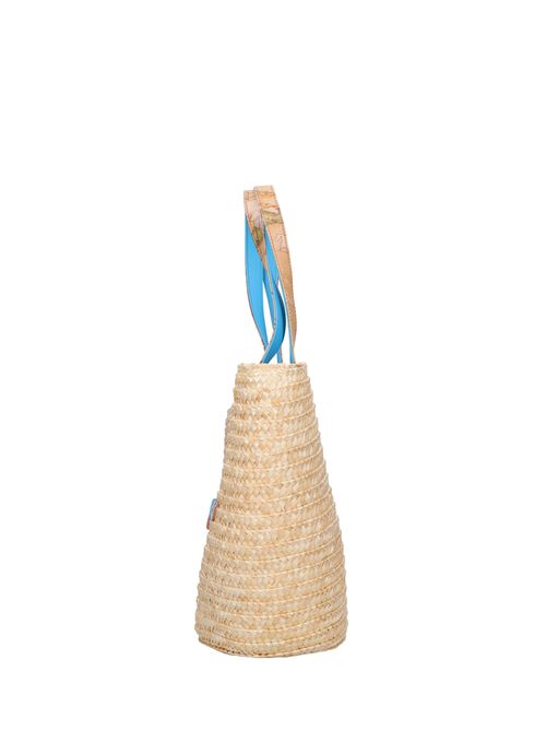 Borsa in rafia ed ecopelle ALVIERO MARTINI 1a CLASSE | LA61 4876TURCHESE